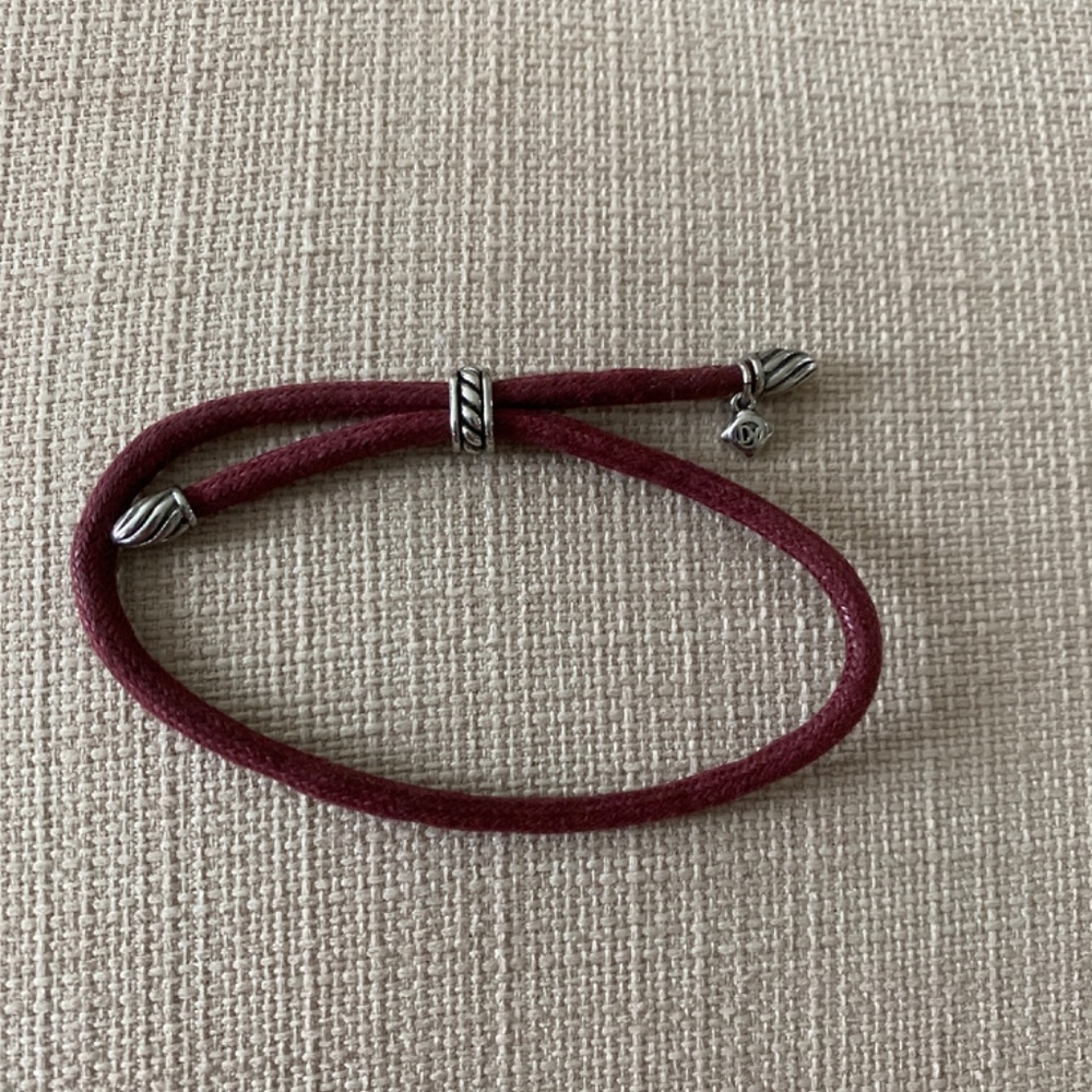 David Yurman rope cable bracelet-crimson